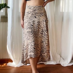 Animal Print/ Beige Skirt